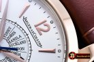 JAEGER LE COULTRE Master Memovax World Time RG/LE Silver Wht Asi
