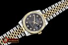 Rolex DateJust Jub Flt YG/SS Dark Grey Diam BP A3135 Mod