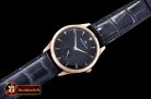 JAEGER LE COULTRE Master Control 1000 hours RG/LE Black ST-17 Mo