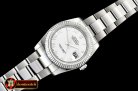 Rolex Datejust Man DJ 36mm Oyst Fluted SS/SS Wht Roman ARF A3135