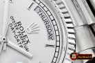 Rolex Daydate 36mm Flt SS/SS White Diam BP Swiss 2836