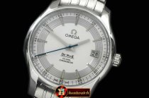 OMG0377 - Deville Hour Vision Co Axial SS/SS White M-8205