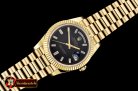 Rolex DayDate 40mm Flt YG/YG Black Baug. Diam BP A2836
