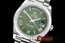 Rolex DayDate 228206 SS/SS Green Roman BP Swiss 2836