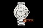 Cartier Balon Bleu Mens 42mm SS/SS White MY9015 Mod