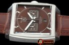 TAG0279A - Monaco Classic SS/LE Brown Jap OS20 Quartz Chrono