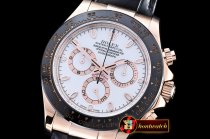 Rolex Daytona Ref.116515 RG/LE White Stk Noob A7750 Mod