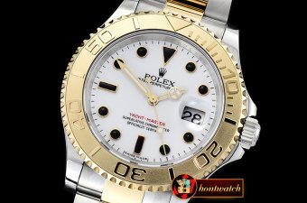 Rolex YachtMaster 116613 40mm 904L YG/SS White GMF A3135