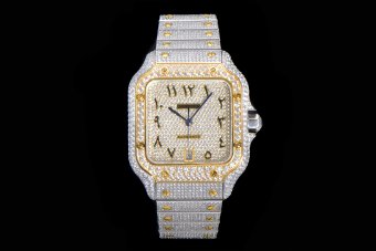 Cartier > SANTOS SERIES Full Dia 40mm A2824 2 TONE