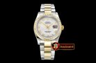 Rolex Datejust DJ 36mm Oyst Flt YG/SS White MOP Roman BP A3135 M