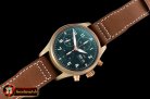 IWC Pilot Chrono Spitfire IW387902 Brz BR/LE Grn AIF A7750