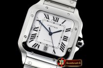 Cartier Santos De Cartier 2018 Mens XL SS/SS Wht GF Ult MY9015