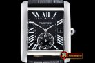 Replica Cartier Tank MC 1904 SS/LE Black JF Asia 23J