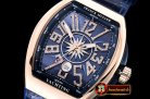 Franck Muller Vanguard Mens V45 RG/LE/RU Blue Diams ABF A2824