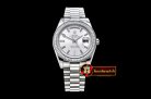 Replica Rolex Daydate 41mm SS/SS Pre Silver Wht Stk Diam Asia 32