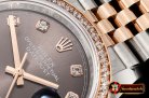Rolex DateJust 36mm Jub Diam RG/SS Grey/Dm BP A2813