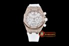 AP0369D - Royal Oak Ladies Chrono RG/RU Wht Diam Diam Bez VK64
