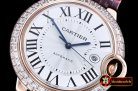 Cartier Balon Bleu Mens Diams Bez RG/LE White Miyota