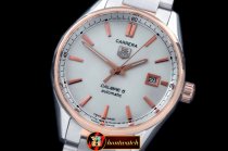 TAG0261B - Carrera Calibre 5 Automatic SS/RG White A-2824