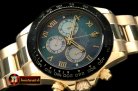 Replica Rolex Daytona 116528 YG/YG M-Green Roman A-7750 Sec@6