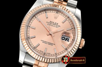 RDJ0306A - Datejust 36mm Flt RG/SS Rose Gold/Stk ARF Asia SH3135