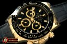 Replica Rolex Daytona 116528 YG/LE Black Stk A-7750 Sec@6 28800