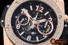 Hublot Big Bang Unico 45mm DIAM/RG/RU Black V2 Asia 7750 Mod