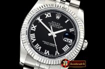 Rolex Datejust Man DJ 36mm Jub Flt 904L SS/SS Black/Rmn ARF A3135 Mod