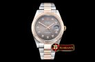 Rolex Datejust DJ2 41mm Oyt Flt RG/SS Grey/Diams BP Asia 2813