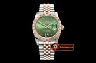 Rolex Datejust Midsize 31mm Diam Bez RG/SS Green Diam BP A2836