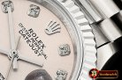 Rolex DateJust Ladies 28mm Pres Flt SS/SS Grey/Diam BP A2671
