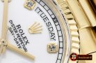 Rolex Daydate 36mm Flt YG/YG White Diam BP Swiss 2836