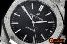 Audemars Piguet Royal Oak 15400 Frosted SS/SS Black Asia 21J Mod 3120