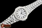Patek Philippe Nautilus Jumbo 5711 SS/SS White/Stk PPF MY9015 Mod
