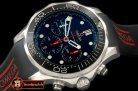 Replica Omega Seamaster Pro 300M Chrono SS/RU Black A-7750