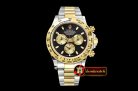 Rolex Daytona 116523 YG/SS Blk/Gold Stk OMF A7750 Mod