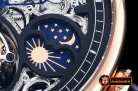 Cartier MoonPhase RG/LE Skeletonal Black - Asia HW Tourbillon
