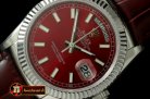 Replica Rolex DayDate Fluted Burgundy SS/LE Asian 2813