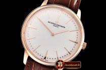 VACH. CONSTANTINE Patrimony Grand Taille RG/LE White KZF Miyota 9015