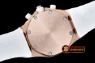 AP0369D - Royal Oak Ladies Chrono RG/RU Wht Diam Diam Bez VK64