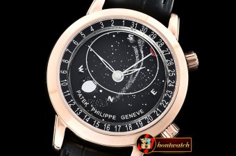 PP0277B - Celestial Sky Moon Date RG/LE Black MY9015 Mod