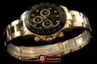 Replica Rolex Daytona 116528 YG/YG Black Diam A-7750 Sec@6