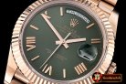 RDD0195A - DayDate 228206 RG/RG Green Roman BP Swiss 2836