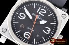 Replica BELL & ROSS BR03-92 SS/RU Black/White/Orange Miyota 9015